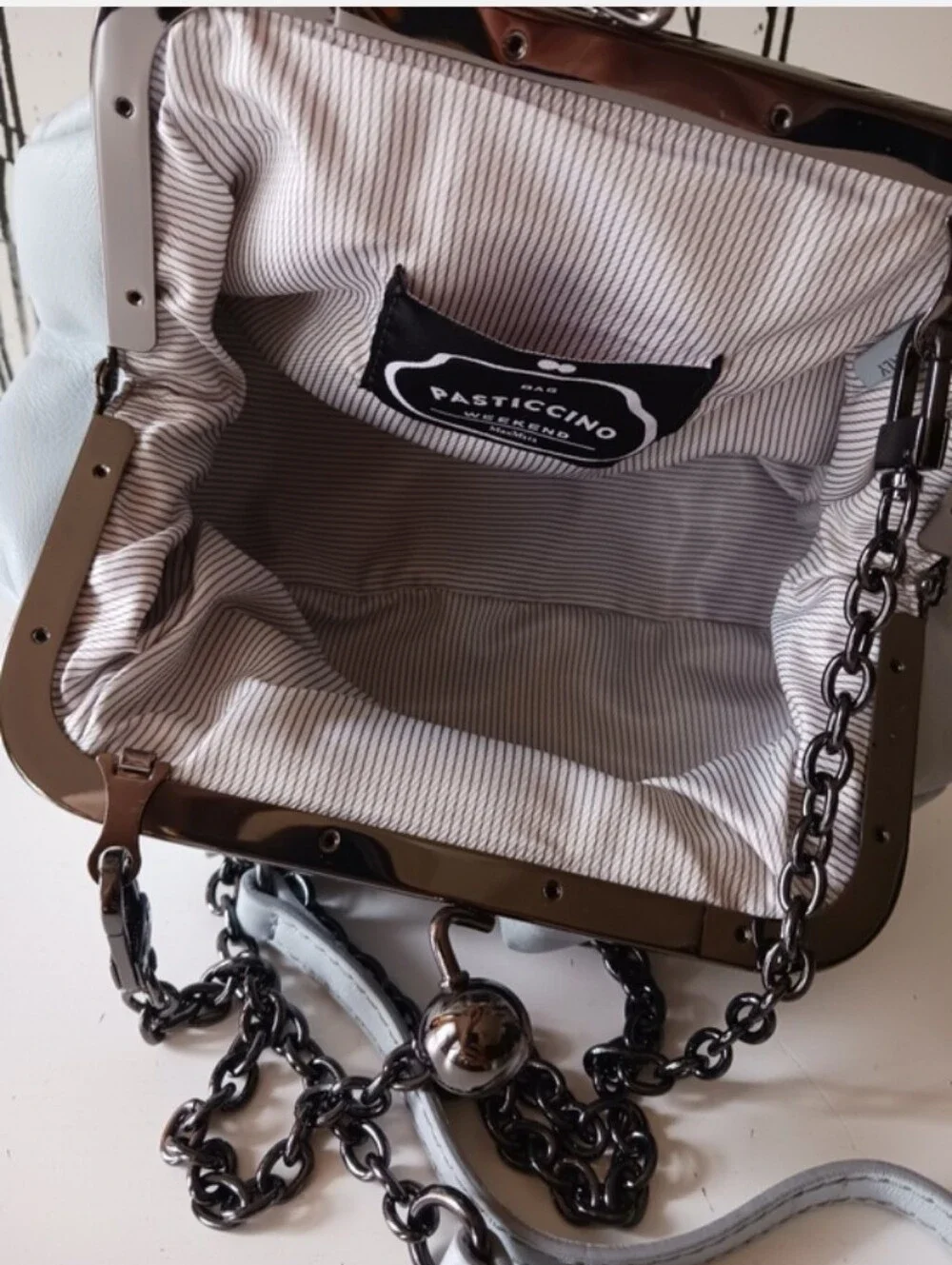 MaxMara Pasticcino Weekend Blue Crossbody Bag
